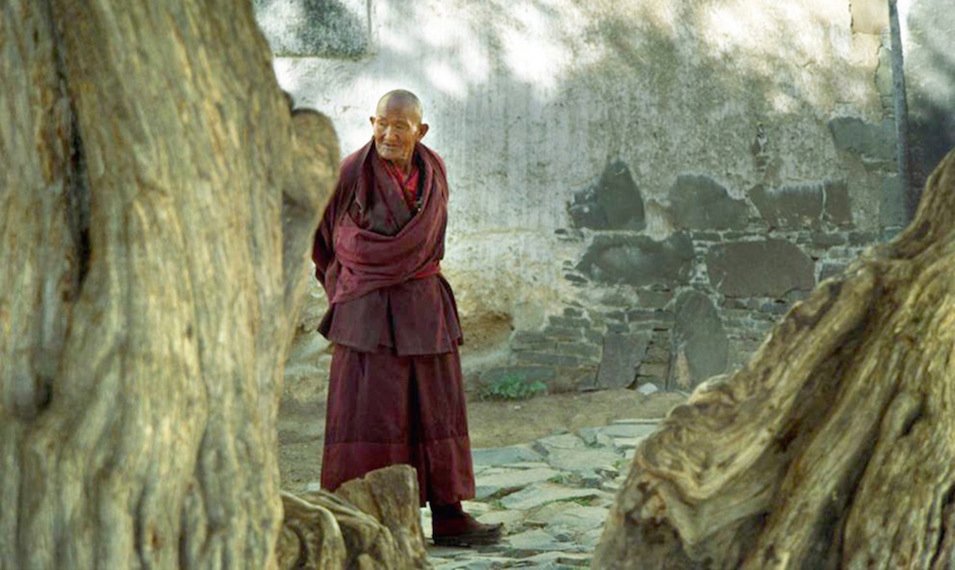 Mindfulness - La pleine conscience - Illustration - Moine tibetain